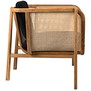 teak wood chair with caning