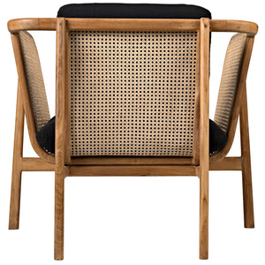 teak wood chair with caning