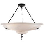 small alabaster and bronze chandelier