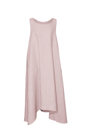linen sleeveless dress-blush