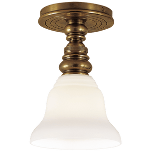 flush mount with frosted glass cone shade