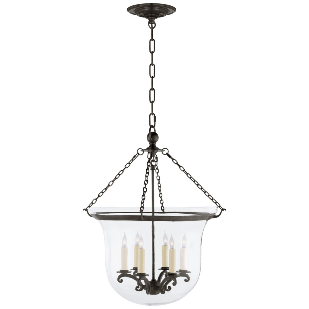 large bronze bell jar lantern