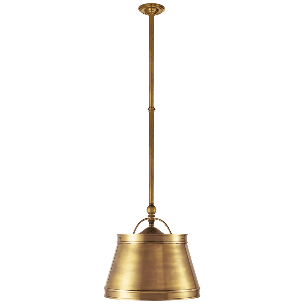 single antique-burnished brass pendant