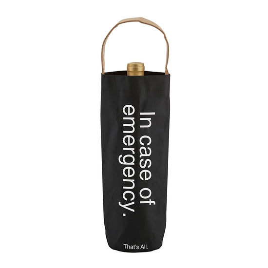 “in case of emergency”wine bag
