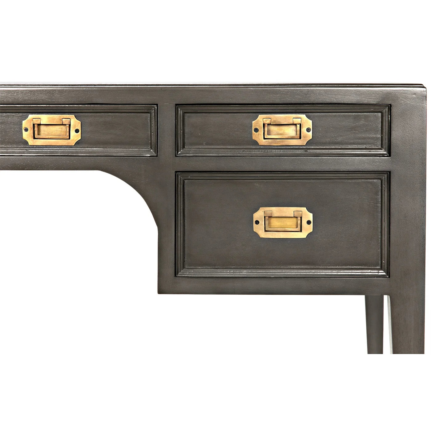 mahogony desk with brass pulls