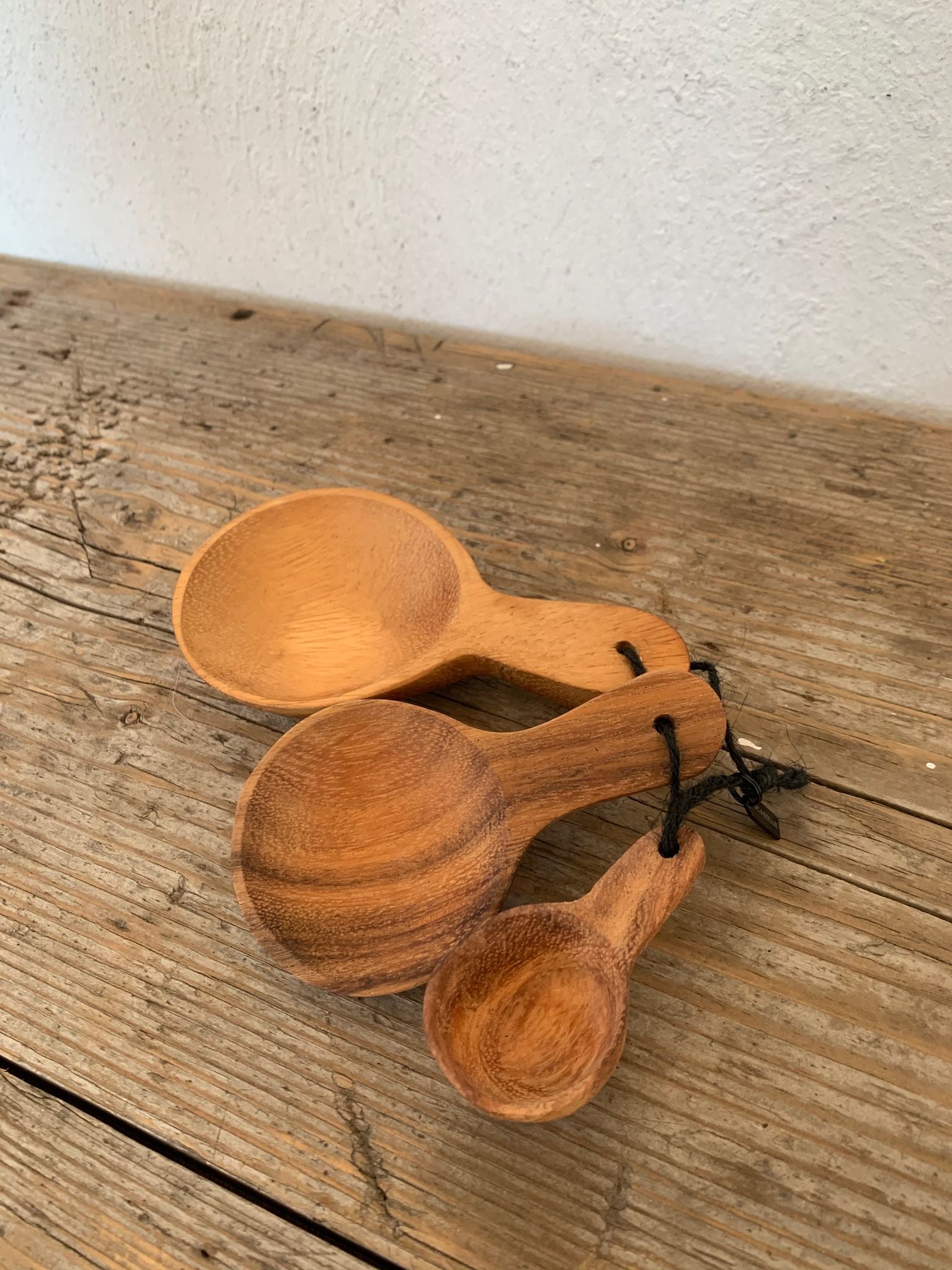 carved wooden spoon set
