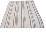 vintage striped turkish kilim - 4' 9" x 5' 6"