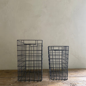 iron storage baskets - set of two