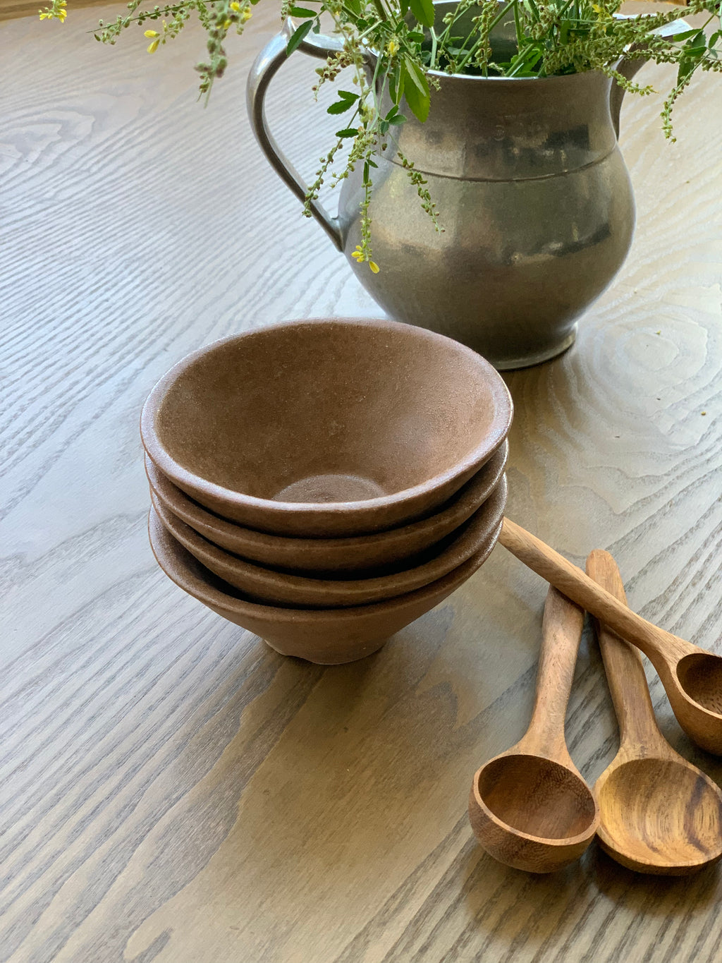 burnt stoneware bowl