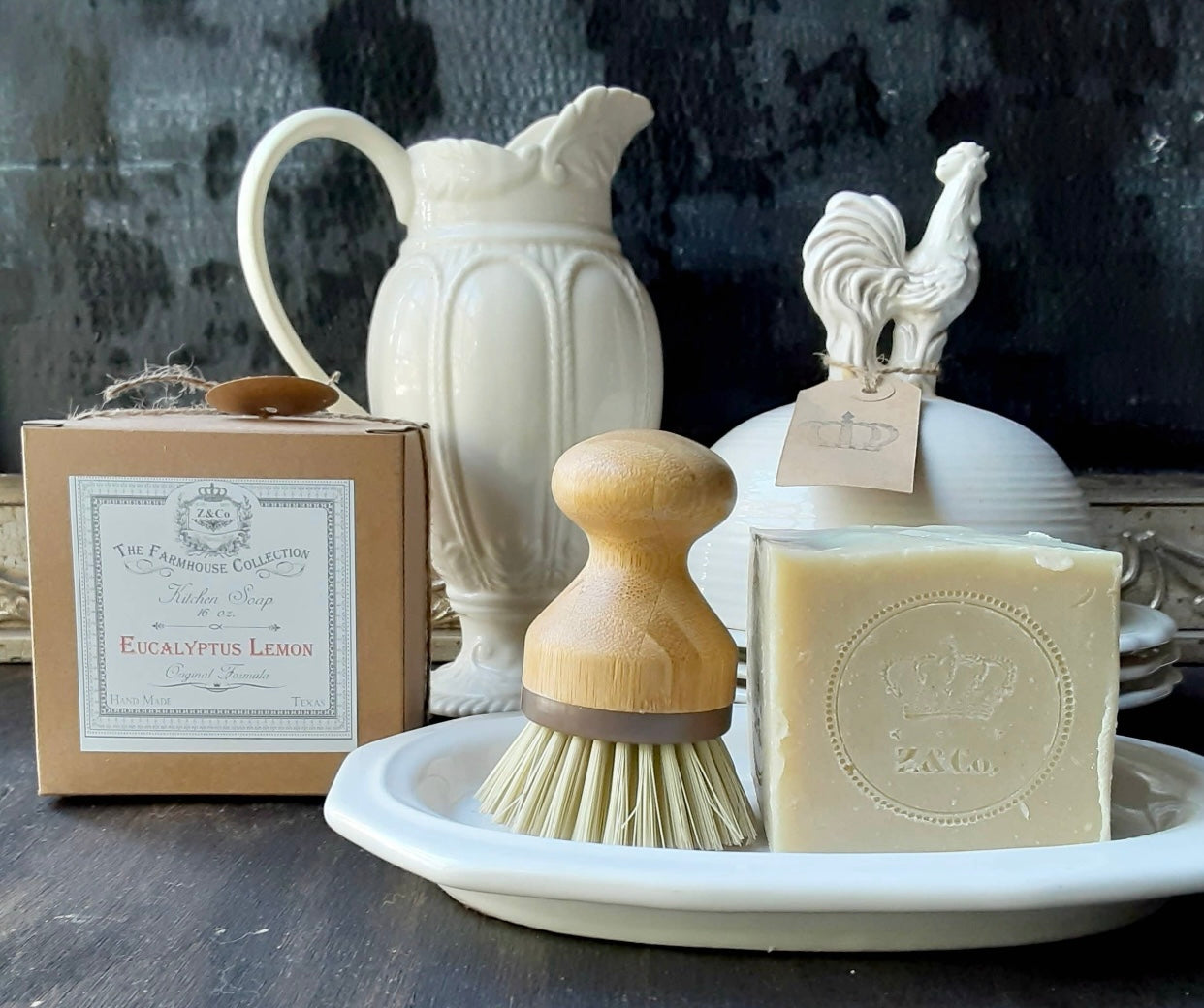 farmhouse dish soap block - eucalyptus lemon