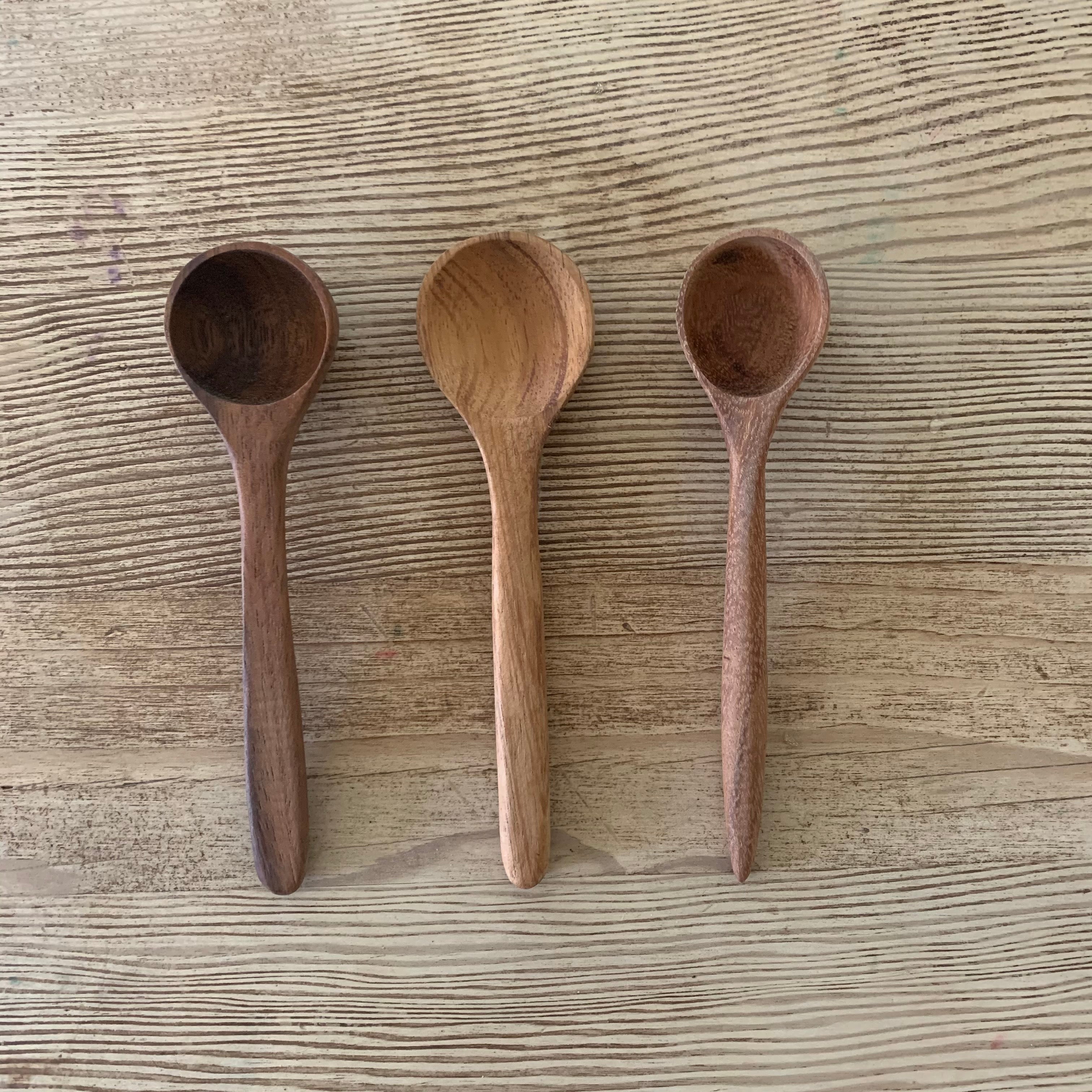 Handcarved Small Wooden Spice Spoon Jar Nam Spoon Natural Wooden Spoons Eco  Friendly Gift Kitchen Utensils Artisans Made 