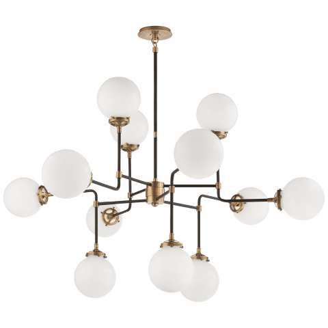glass orb chandelier
