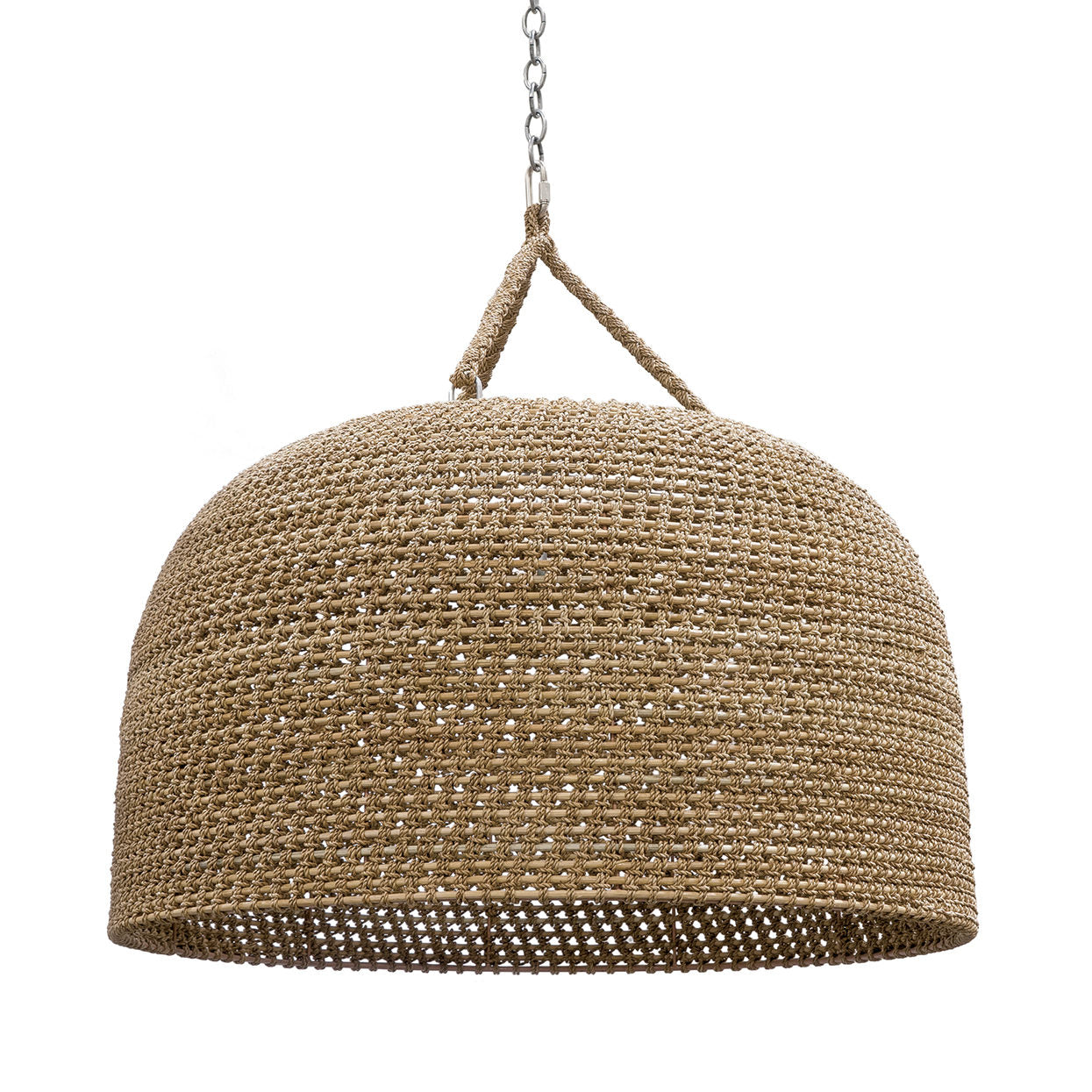 oversized rattan basket pendant