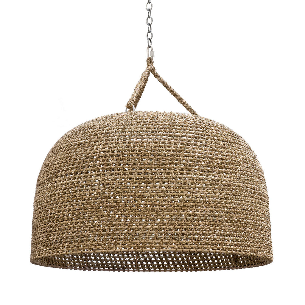 oversized rattan basket pendant