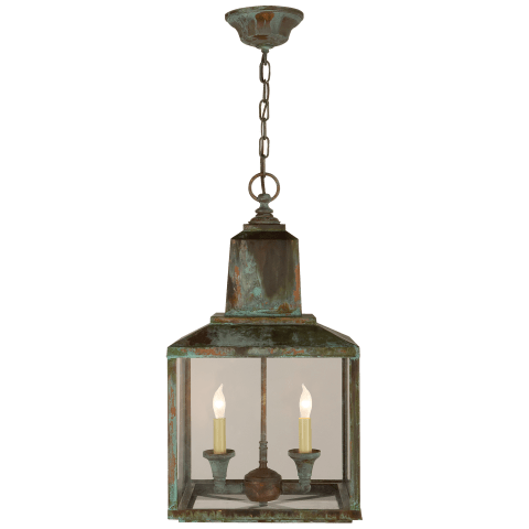 verdigris hanging lantern