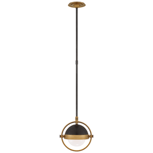 small bronze and  brass globe pendant